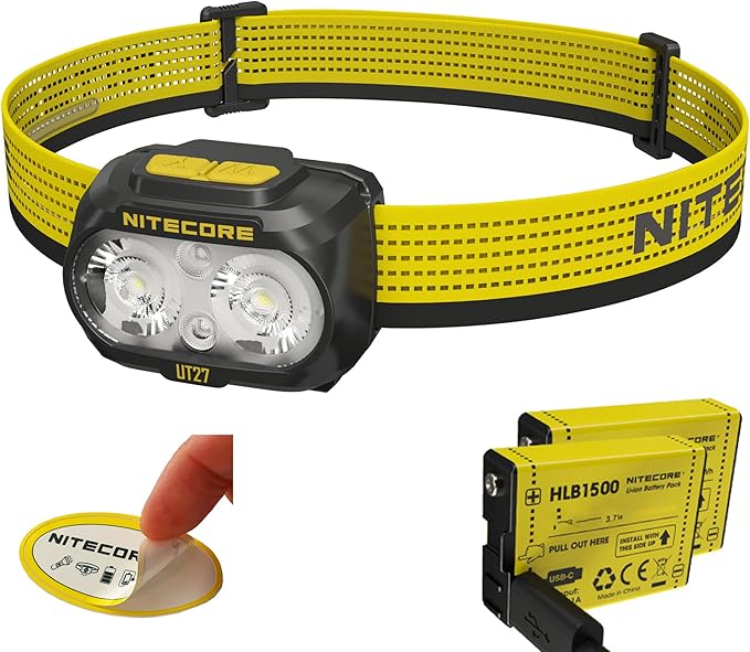 Nitecore UT27 MCT Pro 800 Lumen Running Headlamp USB-C Rechargeable Dual Power by NITECORE