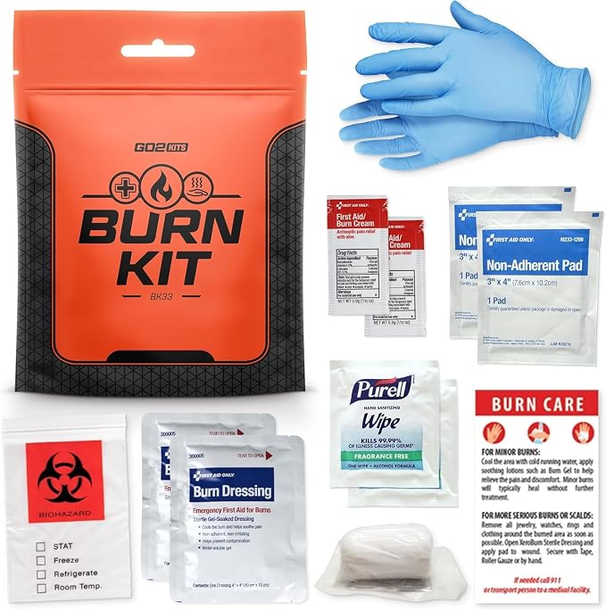 Advanced Burn Kit, Comprehensive Burn First Aid Kit by Go2Kits