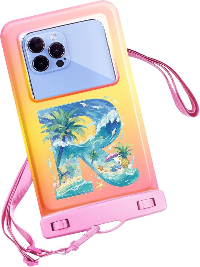 Personalized Initial Waterproof Phone Pouch Case by Unknown