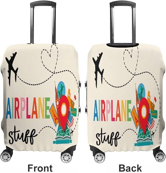 Airplane Travel Accessories Stretch Luggage Cover, Washable Suitcase Protector - Image 3
