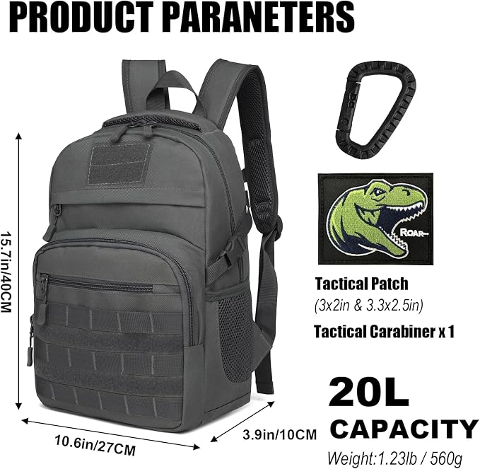 Kids Tactical Backpack Army Molle Bookbag Military Boys Backpack - Image 2