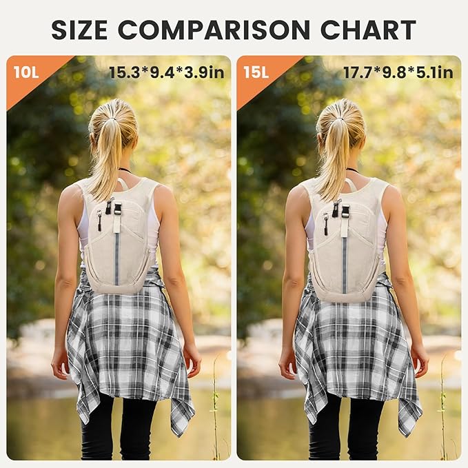 Small Hiking Backpack 10L- Lightweight Packable Foldable Backpack - Image 4