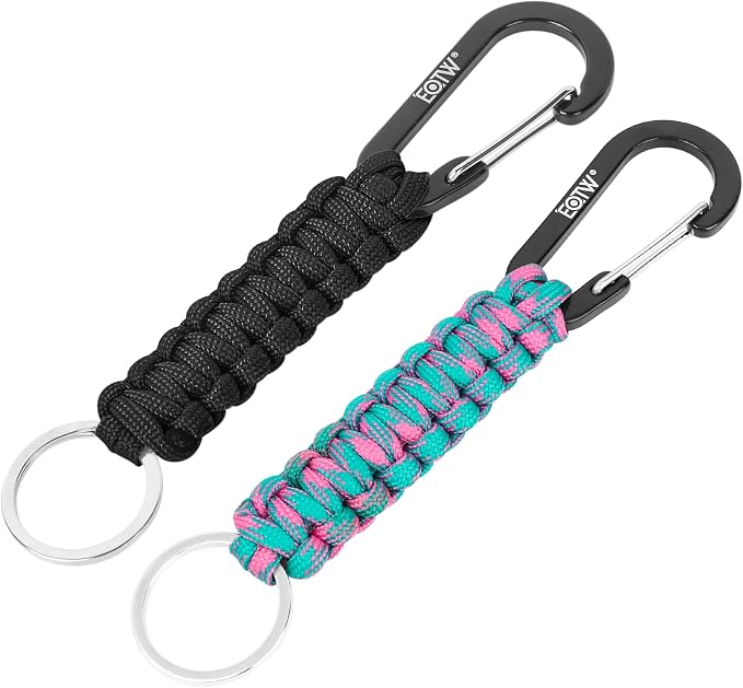 EOTW Paracord Keychain for Men Women Paracord Carabiner Backpack Keychain by EOTW