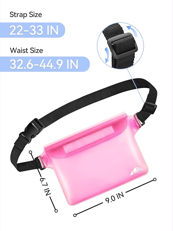 HEETA Waterproof Fanny Pack, Waterproof Pouch Dry Bag 2/3/4 Pack - Image 4