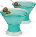 HOST Freeze Insulated Martini Cooling Cups, Plastic Freezer Gel Chiller Double by HOST