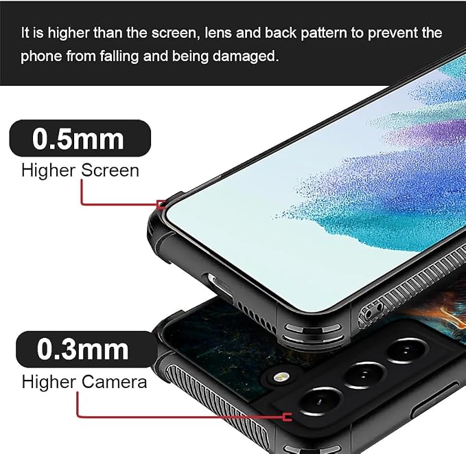 for Samsung Galaxy S21 FE Case, Star Cave Hungry Wolf Pattern Graphic Design - Image 4