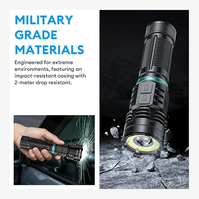 RECHOO Rechargeable Flashlights High Lumens, 990000lm LED Flashlight - Image 8