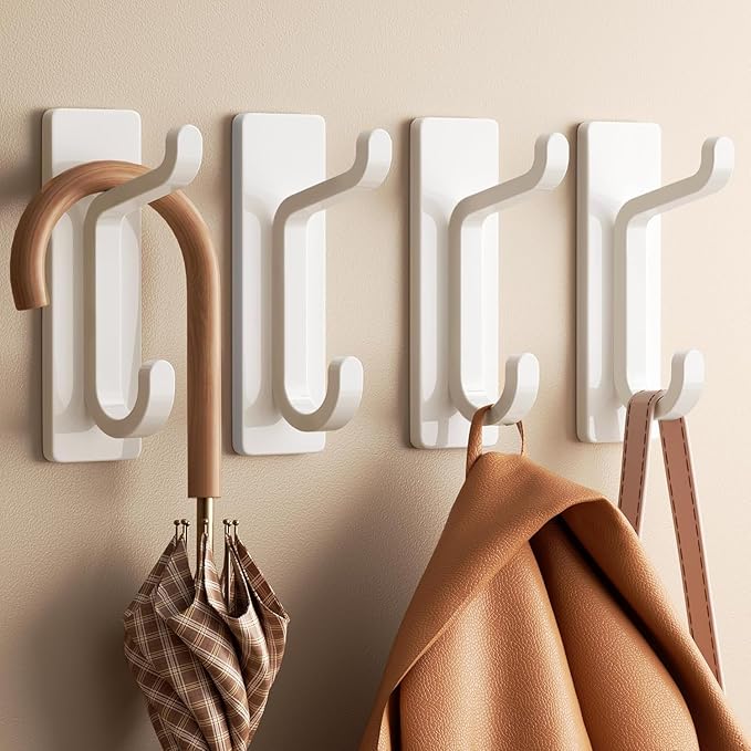 pickpiff Wall Hooks for Coat and Towel: 13LB Strong Adhesive Door Hanger Stick by pickpiff