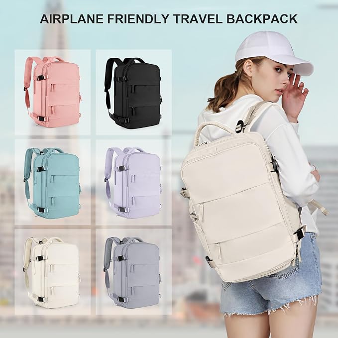 coowoz Large Travel Backpack For Women Men, Carry On Backpack Flight Approved - Image 8