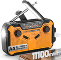 PRUNUS J-369 11100mWh Emergency Weather Radio, AA Batteries/Hand by PRUNUS
