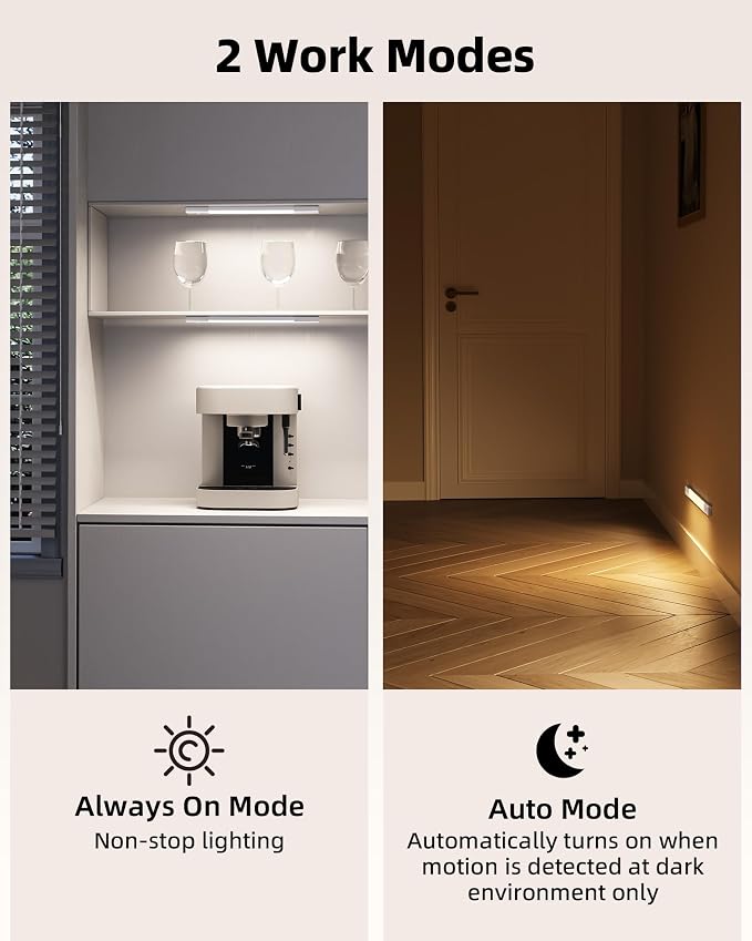 EZVALO 6-Pack Under Cabinet Lighting, Wireless Closet Lights, 50 LED - Image 6