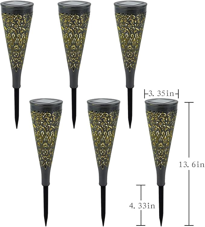 gardencave 6 Pack Solar Lights Outdoor Garden Decorative Mandala Solar Garden - Image 7