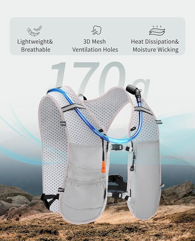 ECOHUB Running Hydration Vest Backpack, Lightweight Breathable Pack - Image 2