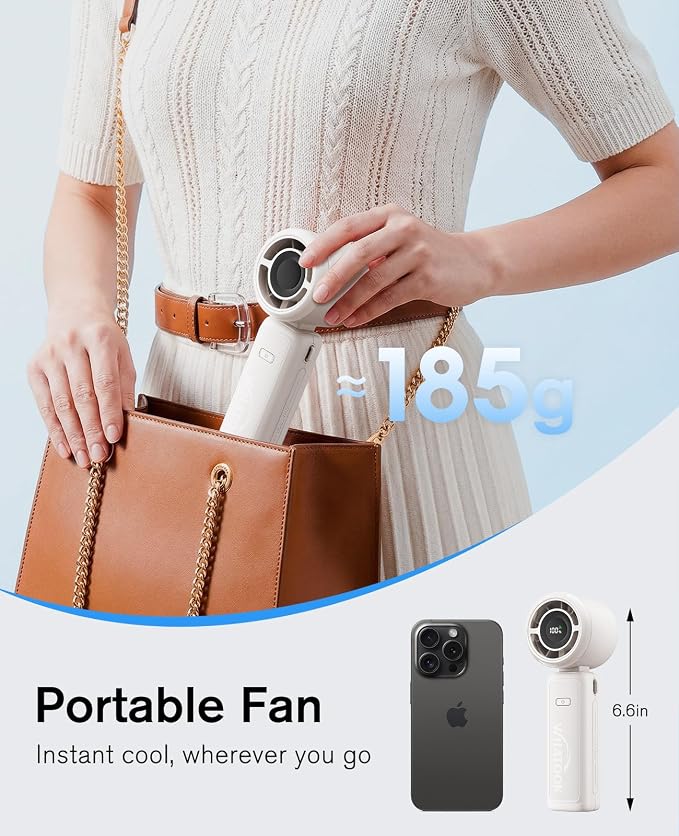 WHATOOK Portable Personal Handheld Fan: High Speed Cooling Fan, 12 Hours - Image 5