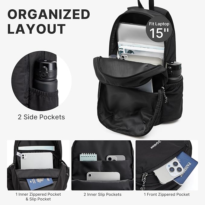 G4Free 15L Hiking Backpack Lightweight Small Travel Backpack Casual Daypack - Image 3