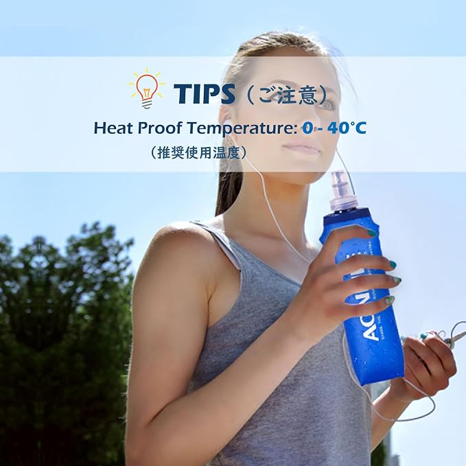 TRIWONDER TPU Soft Folding Water Bottles BPA-Free Collapsible Flask - Image 5