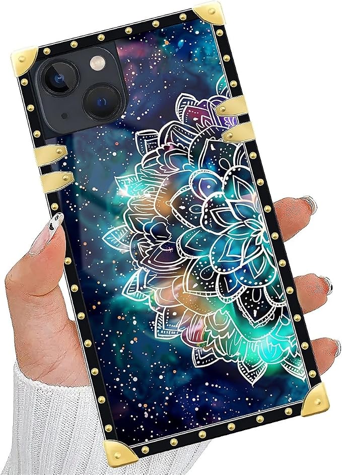 Compatible with iPhone 14 Case, Starry Sky Colourful Mandala Luxury Golden - Image 5