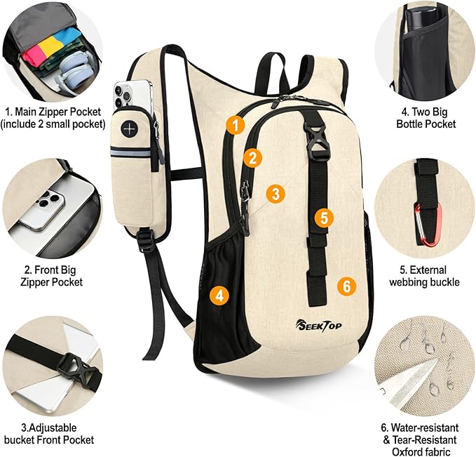 Seektop 20L Small Hiking Backpack - Image 3