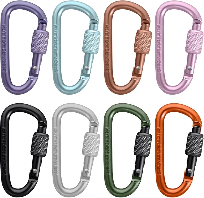 Carabiner Clip, Key Hooks for Keychain Aluminum D Ring Shape Carabiner - Image 2
