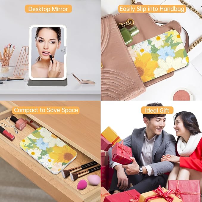 Rechargeable Travel Lighted Makeup Mirror - Image 7