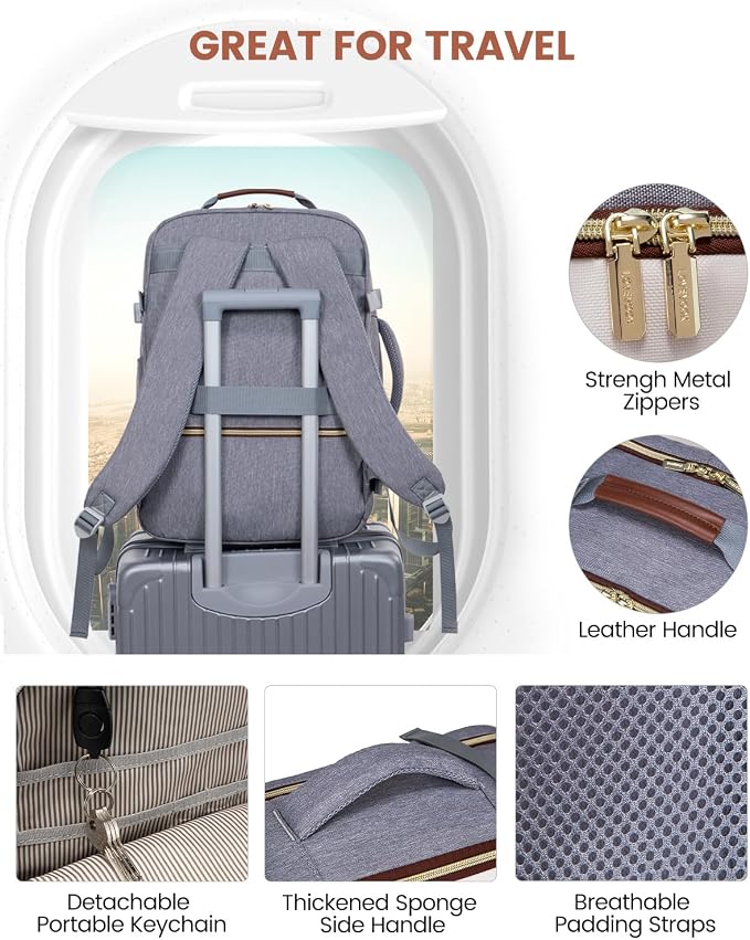 LOVEVOOK 50L Travel Backpack for Women & Men, Airline Approved Carry On Luggage - Image 7