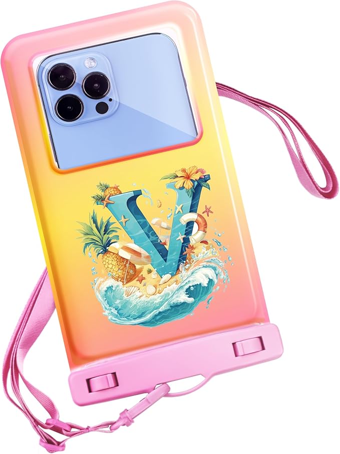 Personalized Initial Waterproof Phone Pouch Case by Unknown