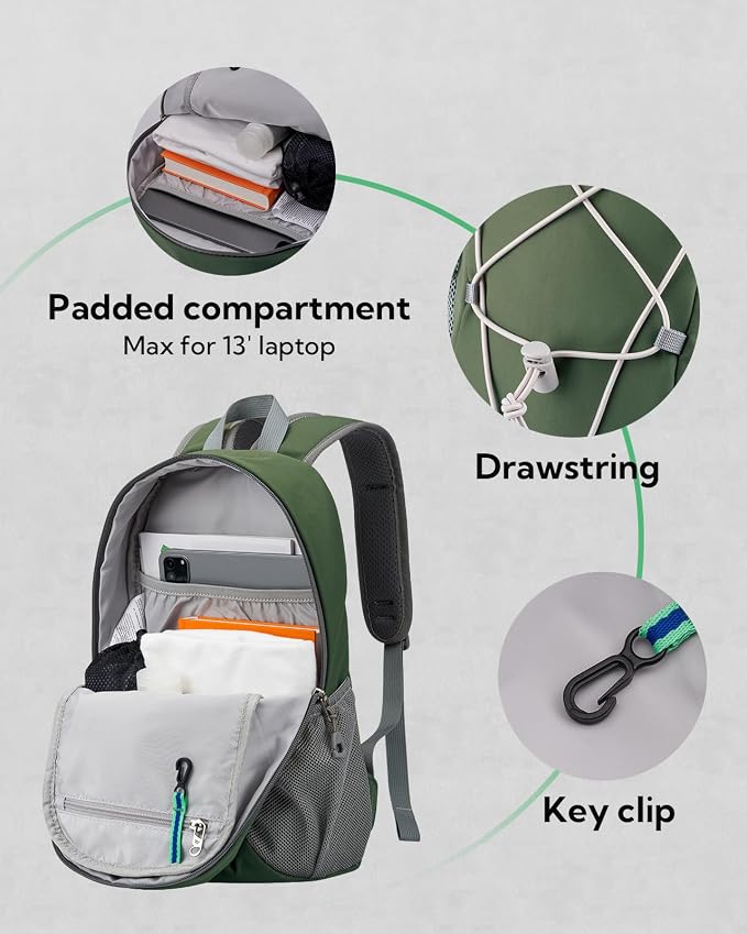 WATERFLY 12L Small Hiking Backpack: Day Pack Lightweight Travel Bag Camping - Image 3