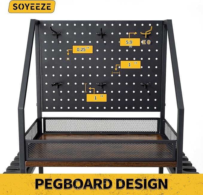 SOYEEZE Fishing Rod Holders for Garage, 3-Tier Fishing Pole Rack - Image 4