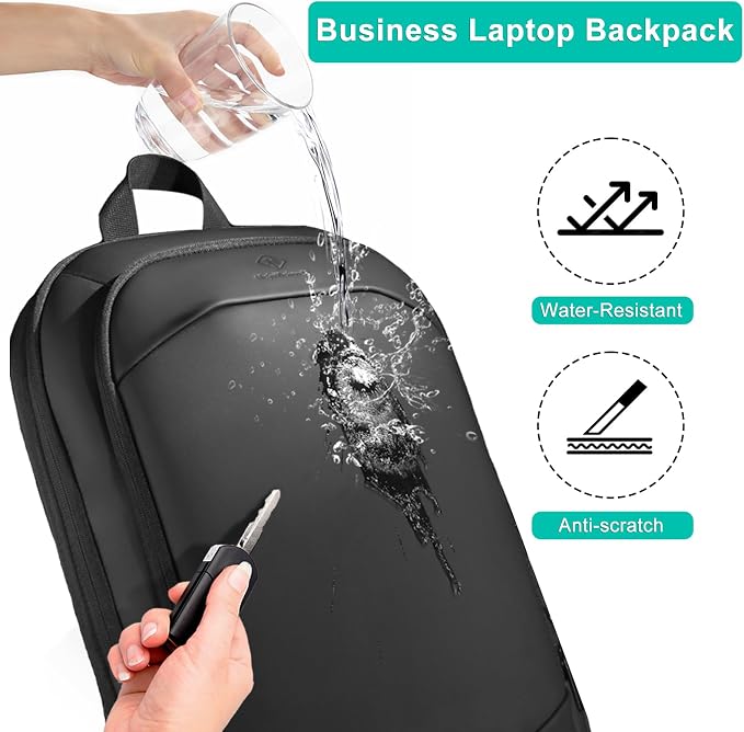 Business Backpack for Men 17 Inch, Slim & Expandable Waterproof Travel Laptop - Image 5