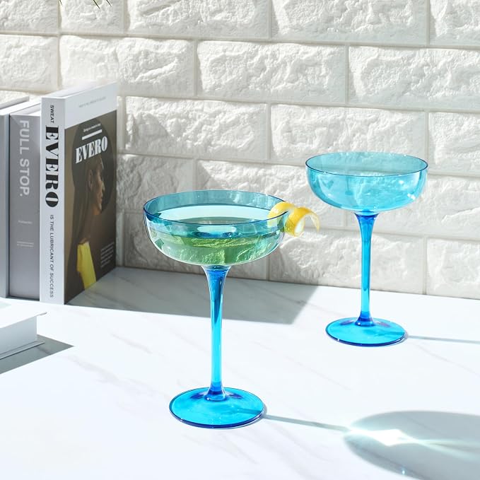 Acrylic Shatterproof Martini, Champagne & Cocktail Unbreakable Glasses | Set of - Image 2