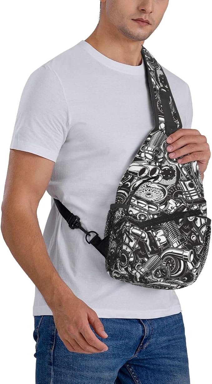 Sling Backpack For Men Hiking Daypack Crossbody Shoulder Bag Travel Chest Pack - Image 4