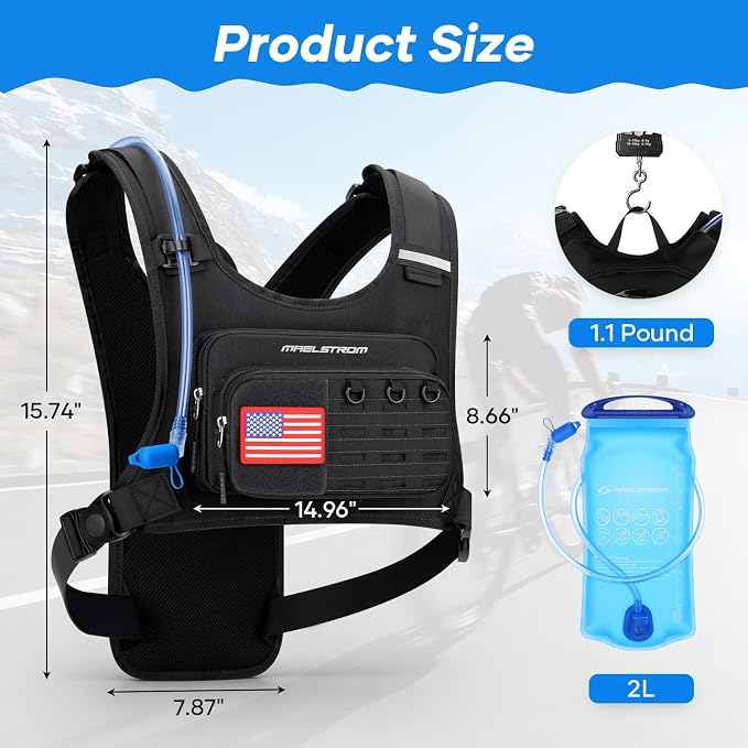 Maelstrom Running Vest, Detachable Hydration Backpack - Image 4
