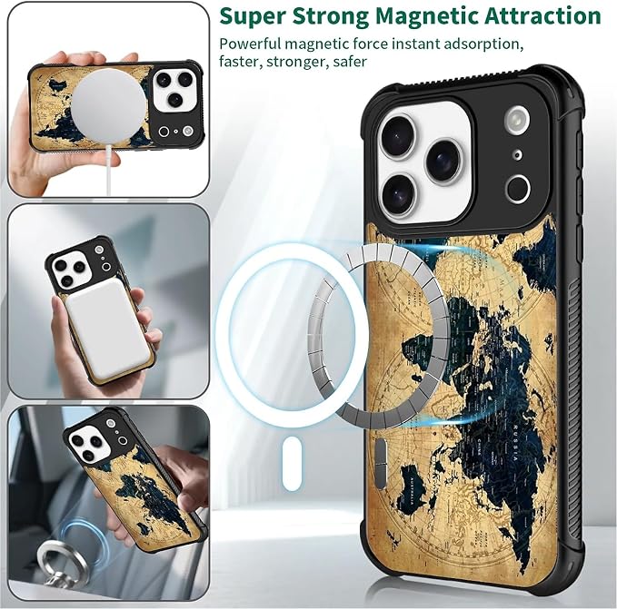 for iPhone 17 Pro Case, for MagSafe Graphic Design for Girl Boy Soft Silicone - Image 2