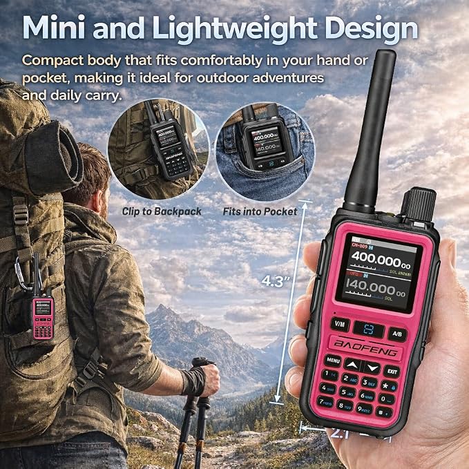 UV-5R Mini Ham Radio Handheld: Dual Band UHF VHF Two Way Radio Dual PTT - Image 2