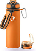 GOSWAG Insulated Sports Water Bottle, 24oz 2 Lids, Stainless Steel Water Bottles by GOSWAG