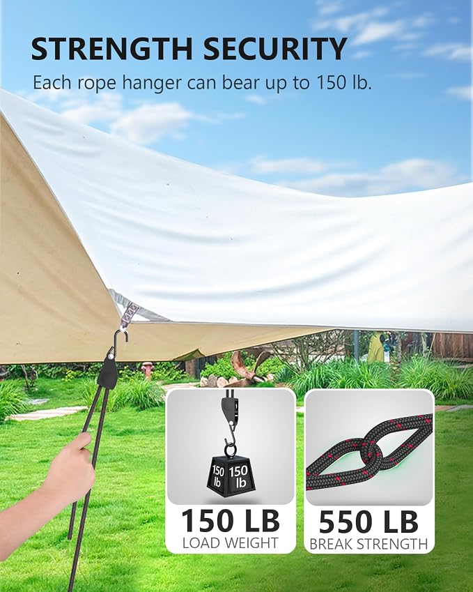 Kayak Straps Tie Downs 8 Pack Set, Roof Rack Straps Adjustable Ratchet Tie Down - Image 3