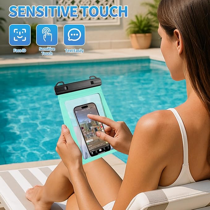 PEDVSTY Large Waterproof Phone Pouch, Cell Phone Dry Bag - Image 4