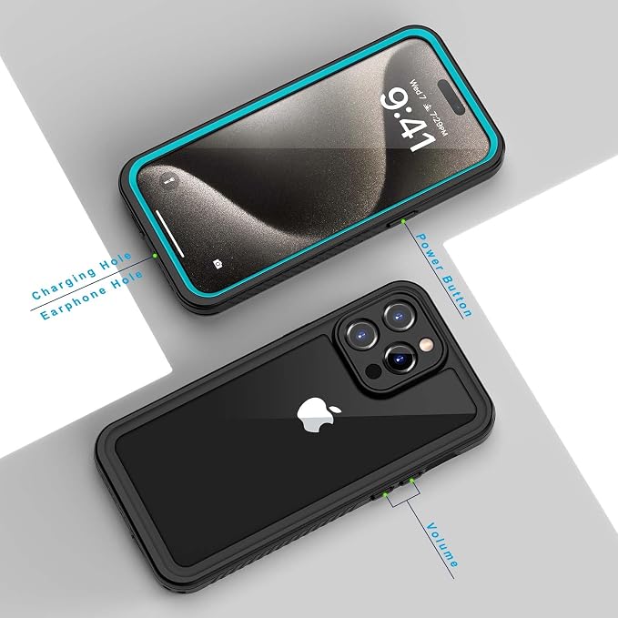 Lanhiem for iPhone 15 Pro Max Case, IP68 Waterproof Dustproof Shockproof Cases - Image 6