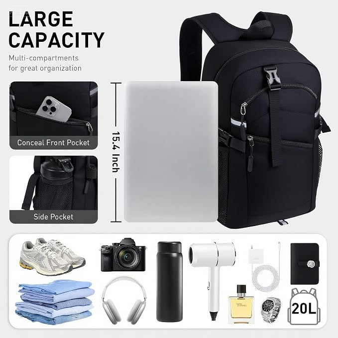 Small Hiking Backpack, 20L Lightweight Travel Daypack, Traveling and Outdoor - Image 2