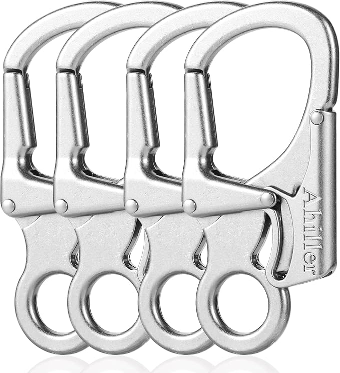 Ahiller Carabiner Clip, Double Anti-Misopening Locking Design, Key Ring Clip by Ahiller