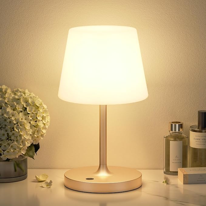 Kakanuo Champagne Gold Shower Lamp Waterproof, Rechargeable Cordless Lamp by KakanuoLightings