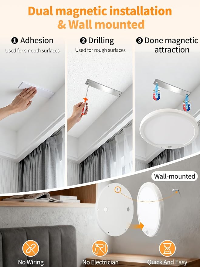 Rechargeable Motion Sensor Ceiling Light - Image 2