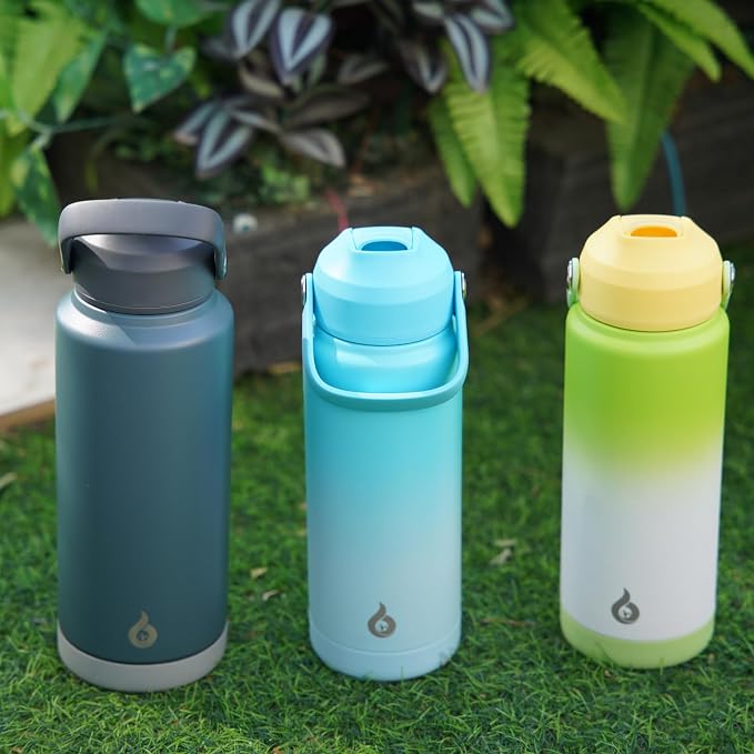 BJPKPK Water Bottle with Straw Lid, 32oz Vacuum Insulated Water Bottles - Image 7