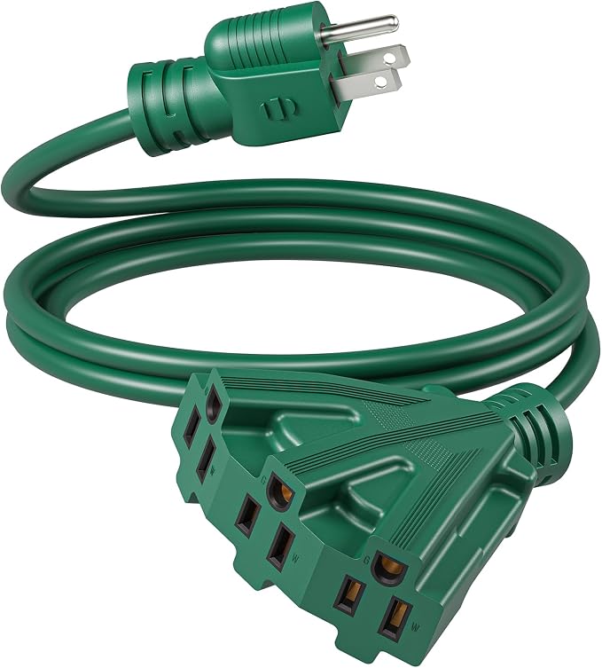 DEWENWILS 6FT Outdoor Extension Cord, Weatherproof 16/3 SJTW Power Cable by DEWENWILS