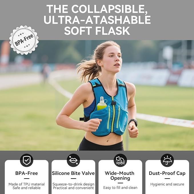 250ml Soft Flask Soft Water Bottle - Image 4