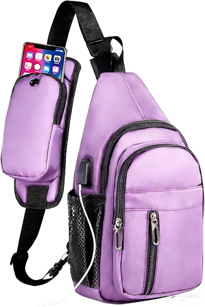 JENAGREEN Sling Backpack Crossbody Sling Bag, Cross Bag Adjustable Travel by JENAGREEN