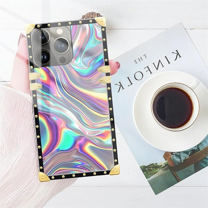 Compatible with iPhone 13 Pro Case, Holographic Abstract Iridescent Textures - Image 7