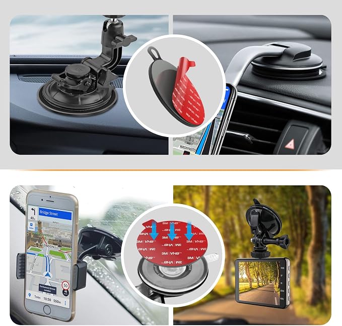 Dashboard Pad Mounting Disk for Suction Cup, 3.75” Large Plastic Extra Strong - Image 9
