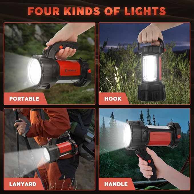 Camping Lantern Rechargeable, AlpsWolf LED Flashlight Spotlight Lantern - Image 2