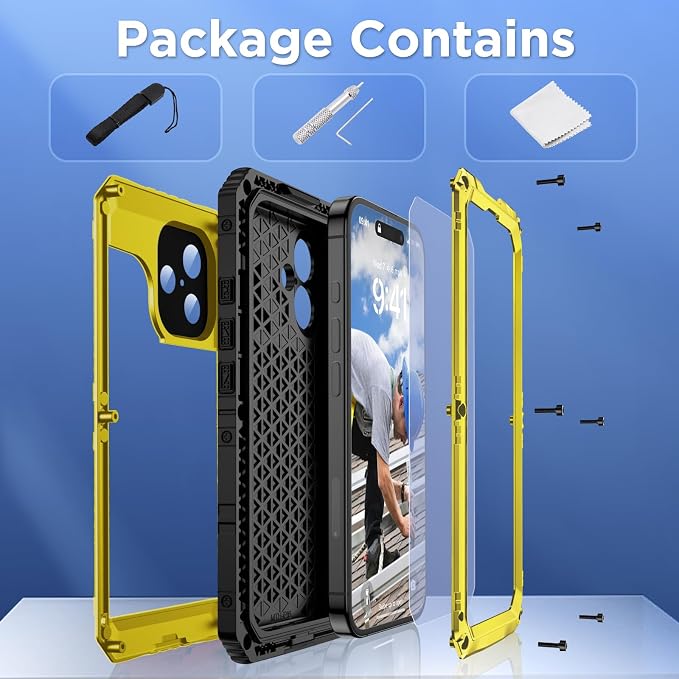 Mitywah Waterproof Case for iPhone 16, Shockproof Heavy Duty Case - Image 6